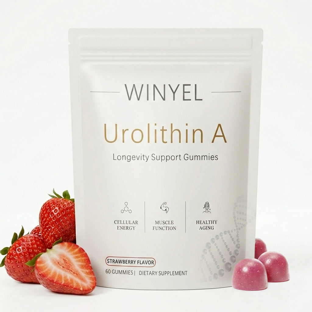 Urolithin A Supplement Longevity Gummies 500mg with Trans-Resveratrol, CoQ10 Mitochondrial & Cellular Energy Support for Healthy Aging, Muscle Strength & Longevity Vegan, Non-GMO, 60 Count