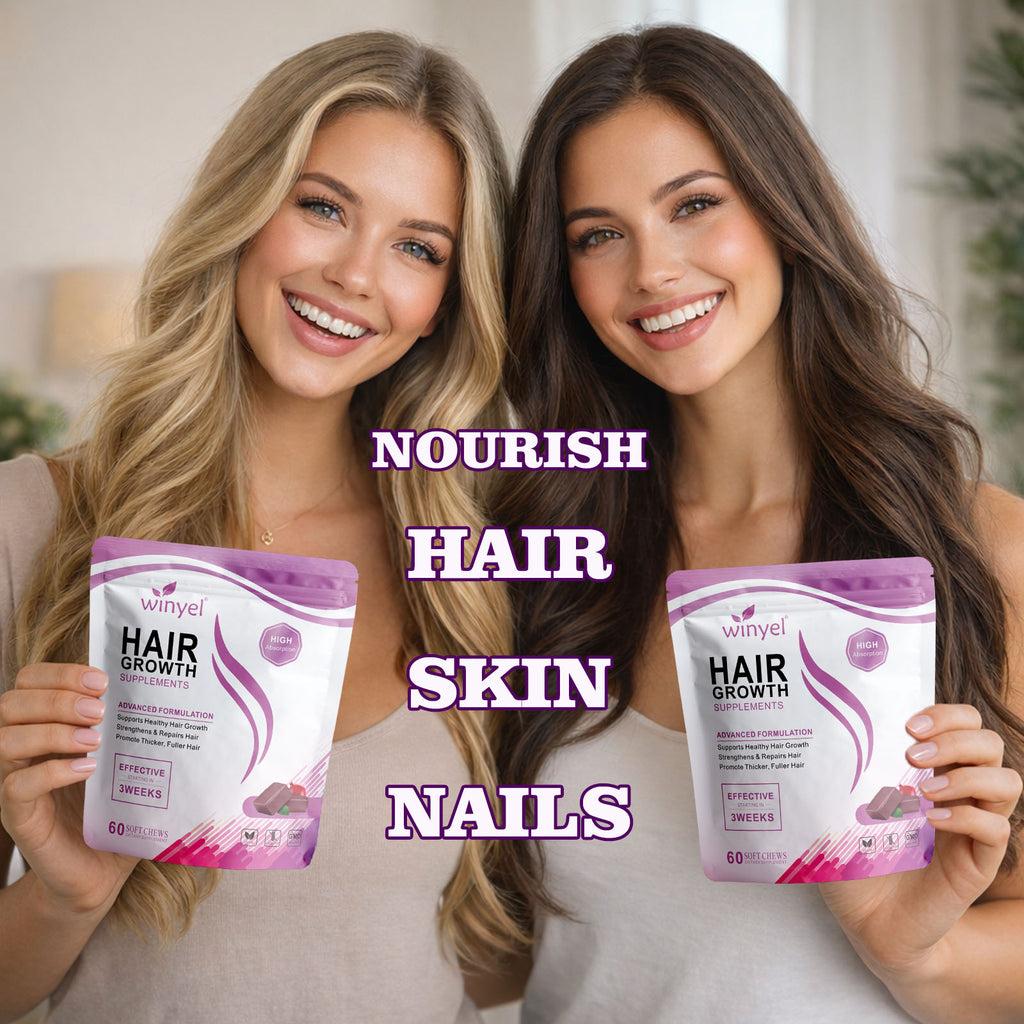 Hair Soft Chews, Hair Vitamins for Women and Men with Biotin, Advanced Formula for Hair, Mixed Berry, 60 Soft Chews