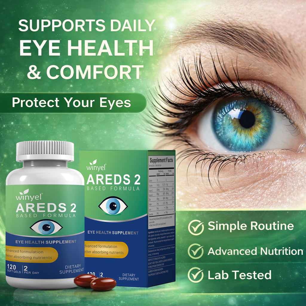 AREDS 2 Eye Vitamin & Mineral Supplement with OCUSorb, 120 Vegan Soft Gels, Contains Lutein, Zeaxanthin, Vitamin C & E, Zinc, & Copper, Eye Health Supplements