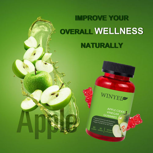Apple Cider Vinegar Gummies Formulated to Support Normal Energy Levels & Gut Health - Supports Digestion, Detox & Cleansing - ACV Gummies W/VIT B12 Dietary Edible Fitness