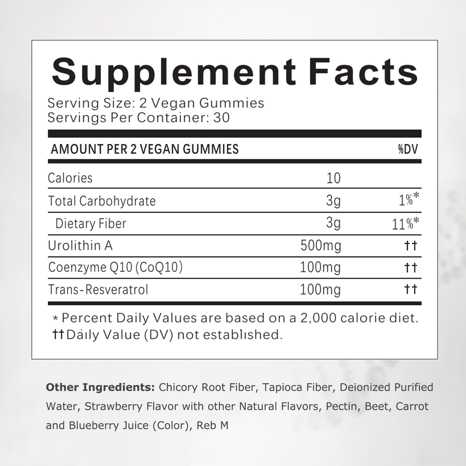 Urolithin A Supplement Longevity Gummies 500mg with Trans-Resveratrol, CoQ10 Mitochondrial & Cellular Energy Support for Healthy Aging, Muscle Strength & Longevity Vegan, Non-GMO, 60 Count